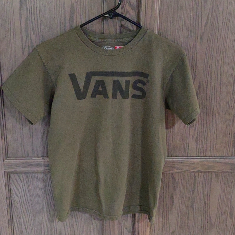 Vans army green T shirt size small